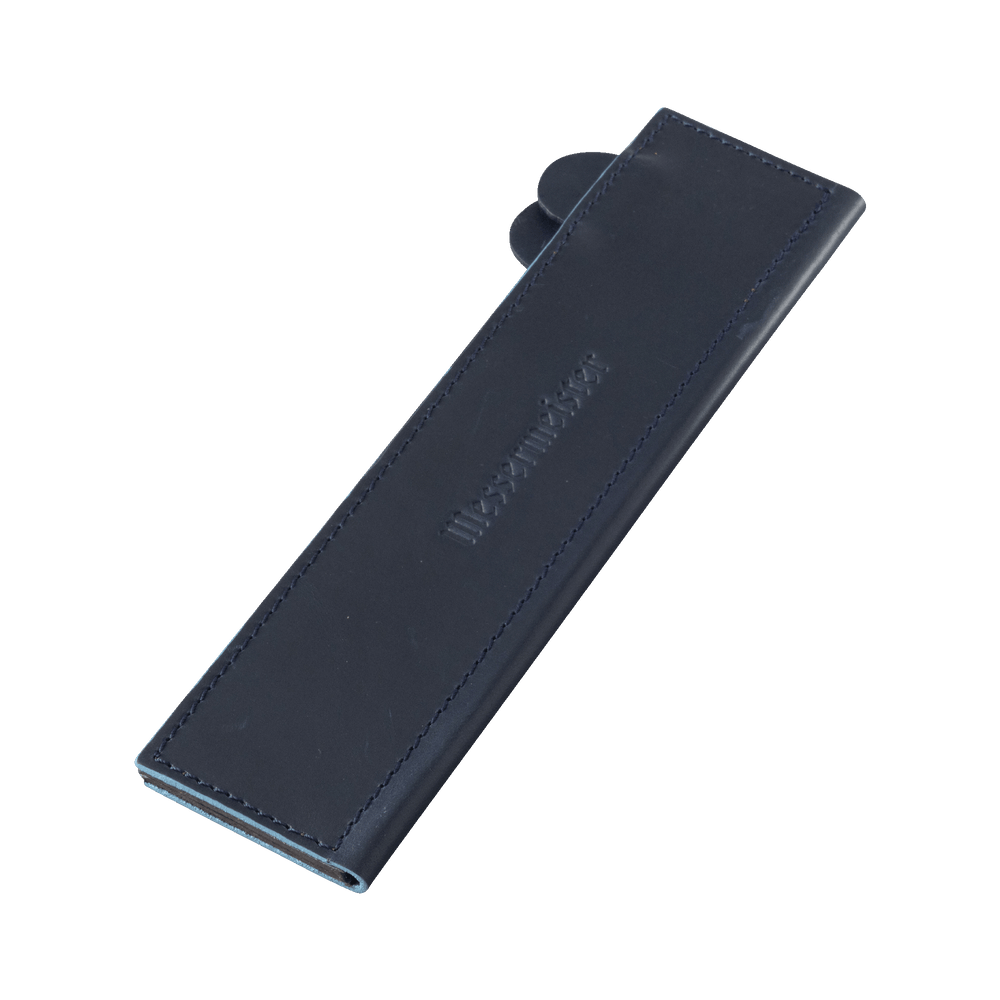 Messermeister 8.5 inch Midnight Navy Leather Magnetic Edge Guard Soft Rubber Magnets For a Gentle Grip
