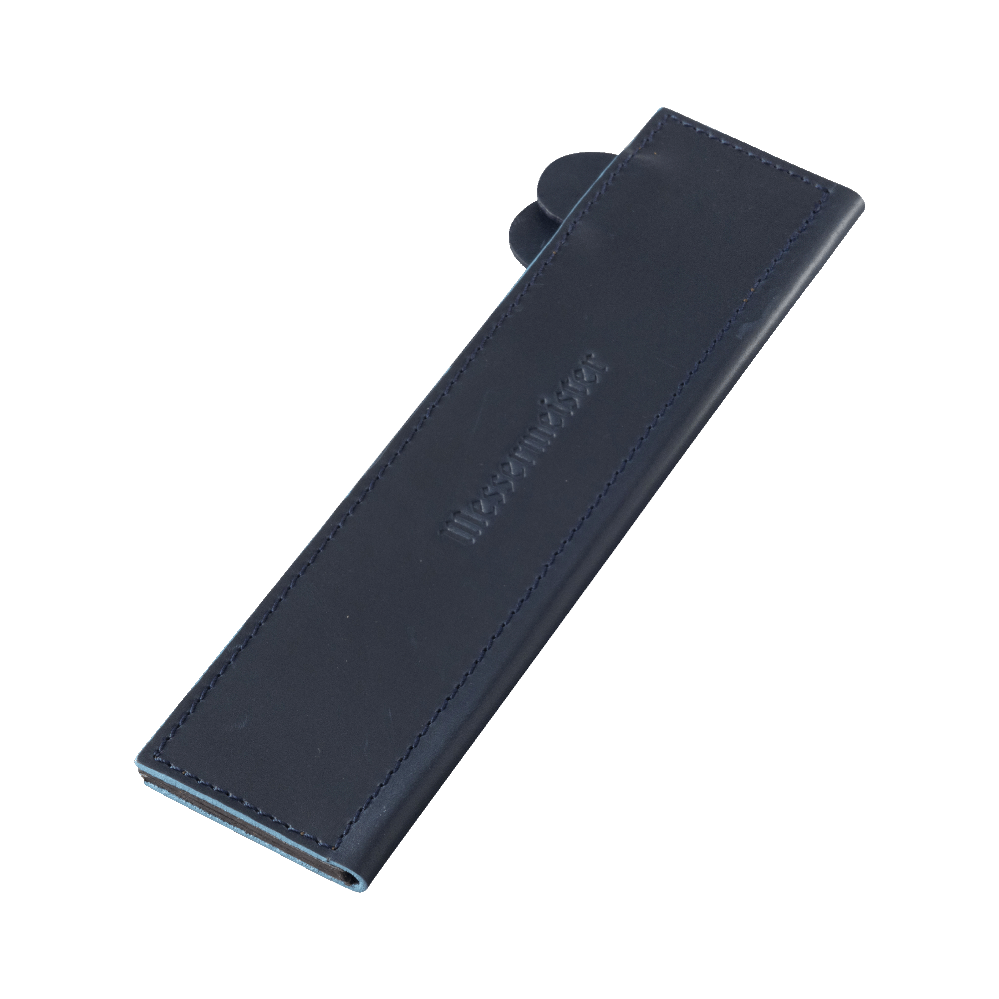 Messermeister 8.5 inch Midnight Navy Leather Magnetic Edge Guard Soft Rubber Magnets For a Gentle Grip