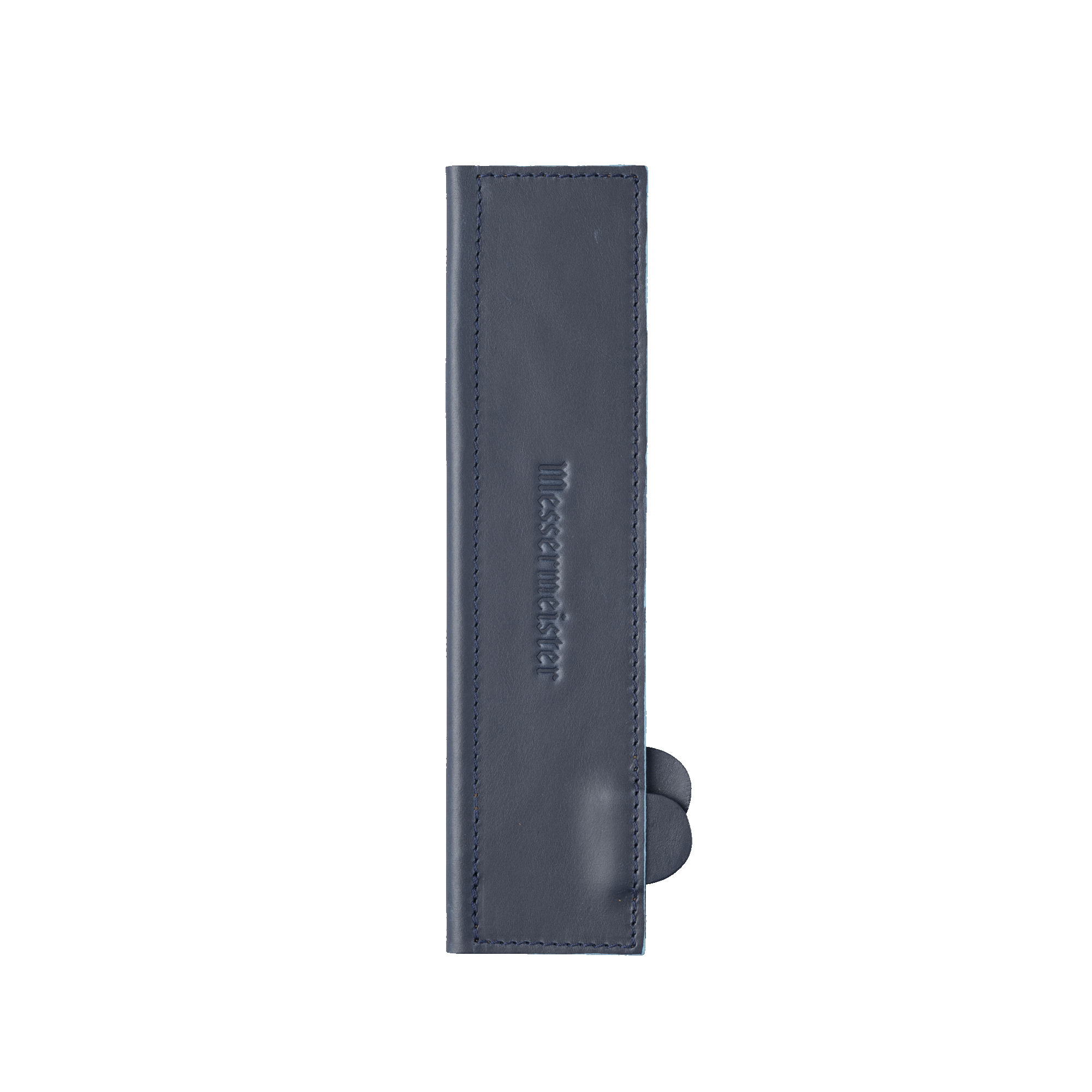 Messermeister 8.5 inch Midnight Navy Leather Magnetic Edge Guard Soft Rubber Magnets For a Gentle Grip 