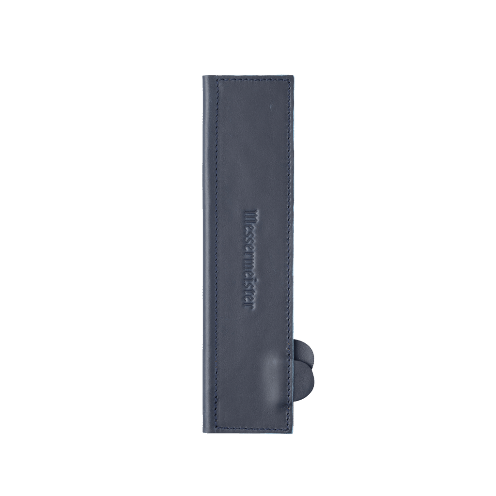 Messermeister 8.5 inch Midnight Navy Leather Magnetic Edge Guard Soft Rubber Magnets For a Gentle Grip 
