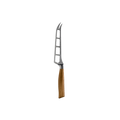 The Oliva Elite Cheese and Tomato Knife with a stainless steel blade with holes and two prongs at the tip with olive wood handle