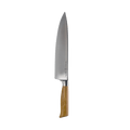 The Oliva Elite 10 inch Chef's knife with olive wood handle and stainless steel blade