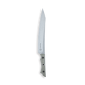 Overland series slicing knife with linen micarta handle and black rivets