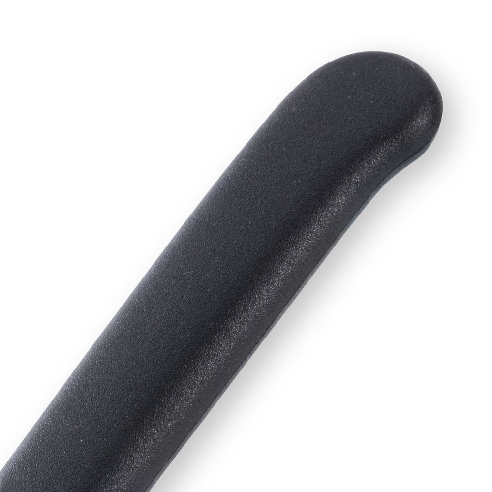 Messermeister Petite Messer 3 inch black clip point paring knife handle close up highlighting grip design