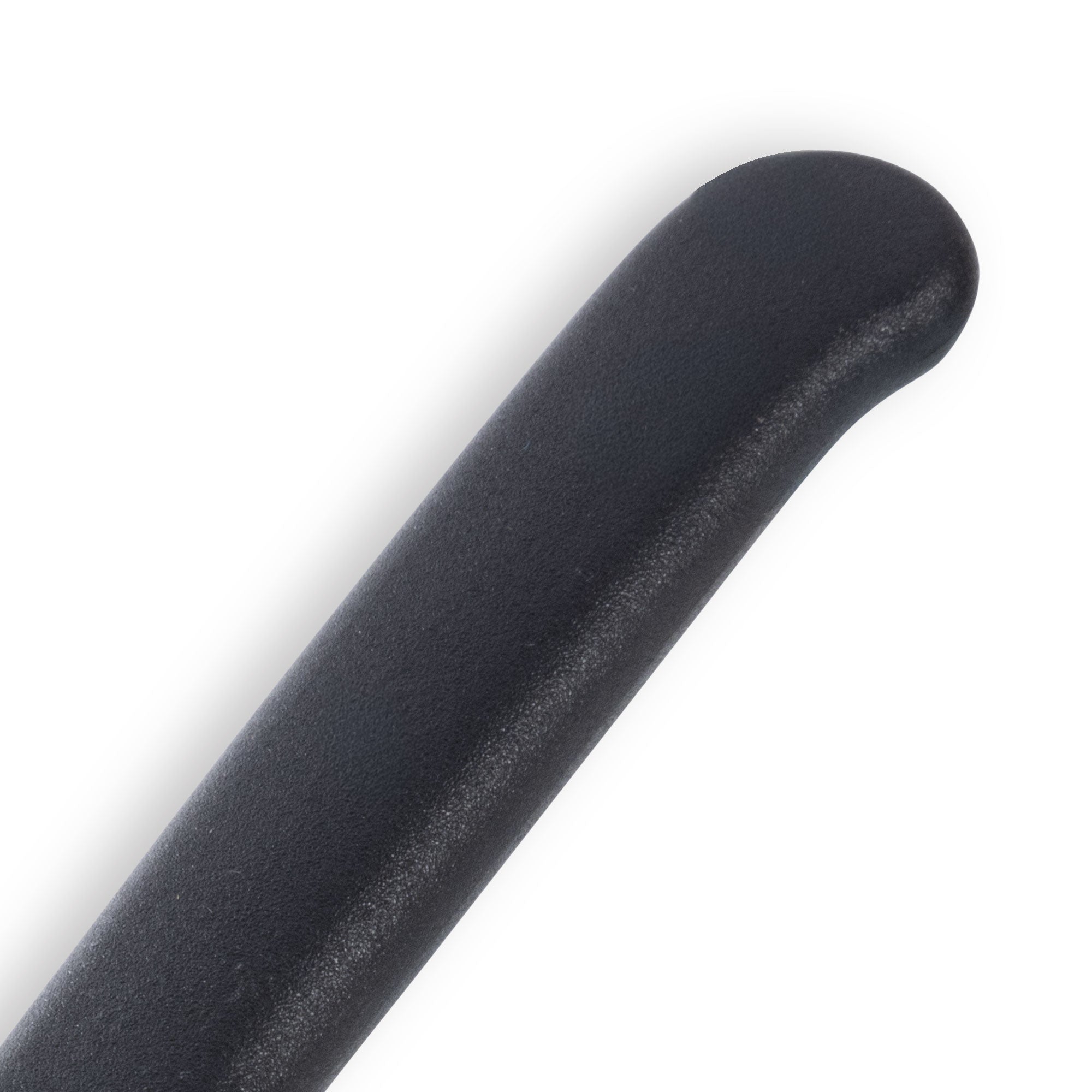 Macro shot of Messermeister Petite Messer Black spear point paring knife handle showing comfortable grip design