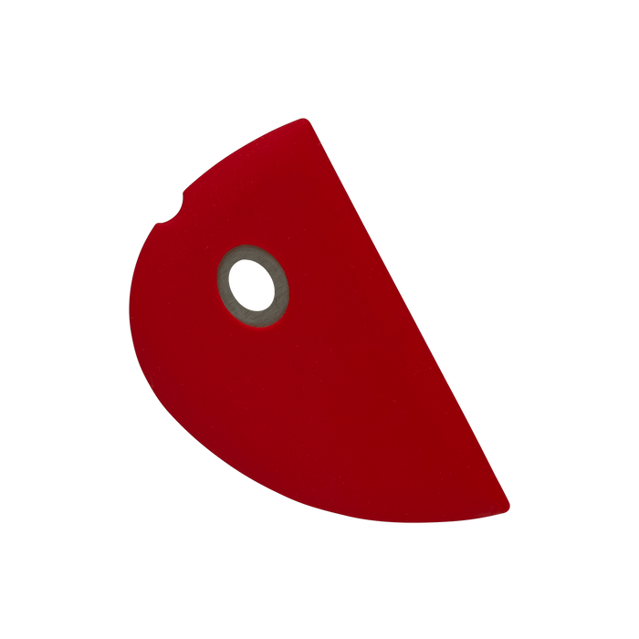 Messermeister 4 inch Mini Silicone Bowl Scraper red half-moon shaped silicone scraper 