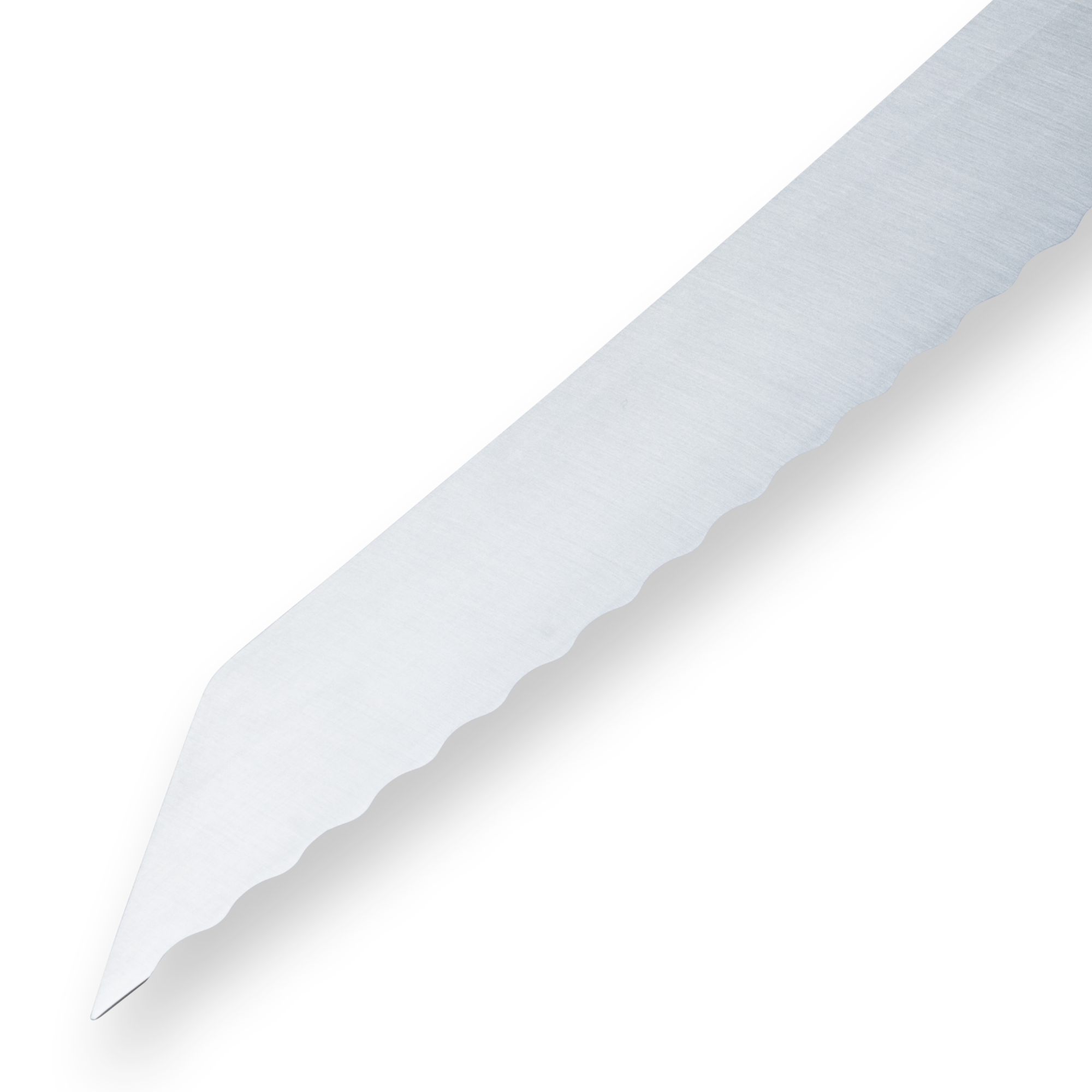 Messermeister Overland Chef Scalloped Slicer - 8" - Made in Italy - OD Linen Micarta Handle - Nitro-B Steel