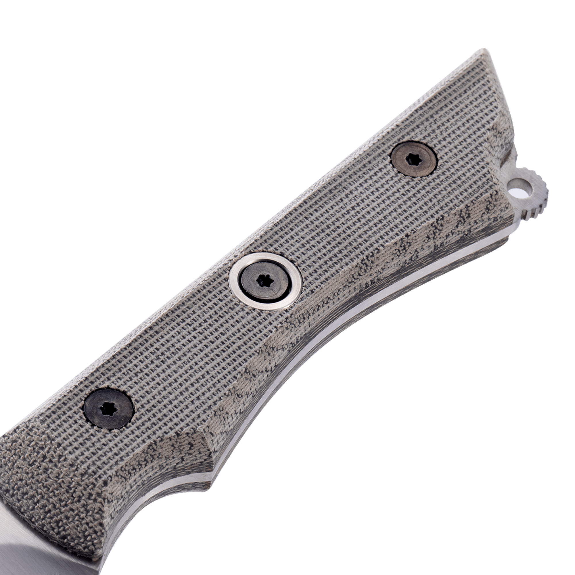 Messermeister Overland Chef Utility Knife - 4.5" -  close up on handle
