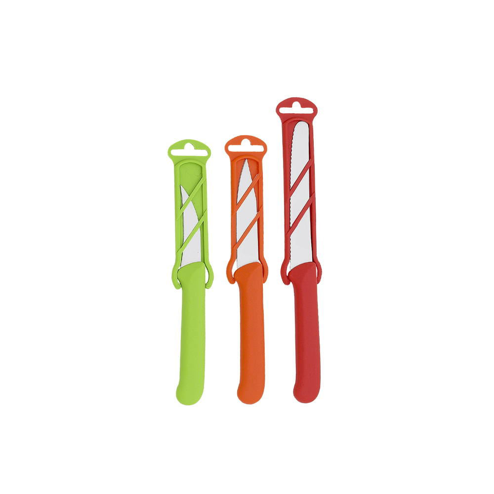Messermeister Petite Messer Parer Trio Set with Sheaths - Made in Portugal - FRN Handle - X50 Steel