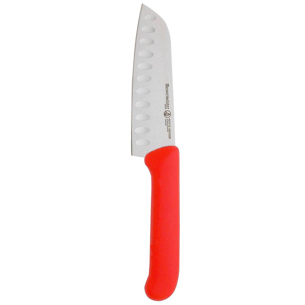  Messermeister Petite Messer Red Kullens Santoku Knife - 5" - Made in Portugal - FRN Red Handle - X50 Steel