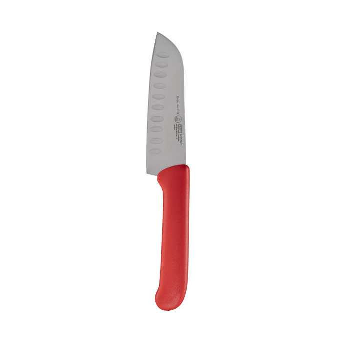  Messermeister Petite Messer Red Kullens Santoku Knife - 5" - Made in Portugal - FRN Red Handle - X50 Steel