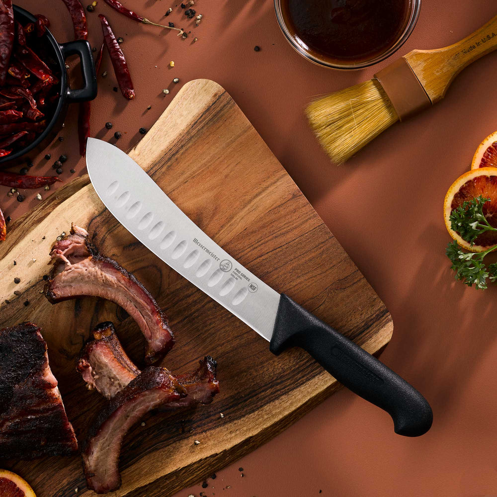 Messermeister Pro Series Kullens Butcher Knife - 8" - Made in Portugal - 
PolyFibre TPE Handle - X50 Steel