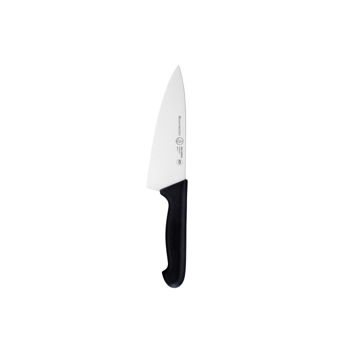 Messermeister Pro Series Wide Chef's Knife - 6" - Made in Portugal - PolyFibre TPE Handle - X50 Steel