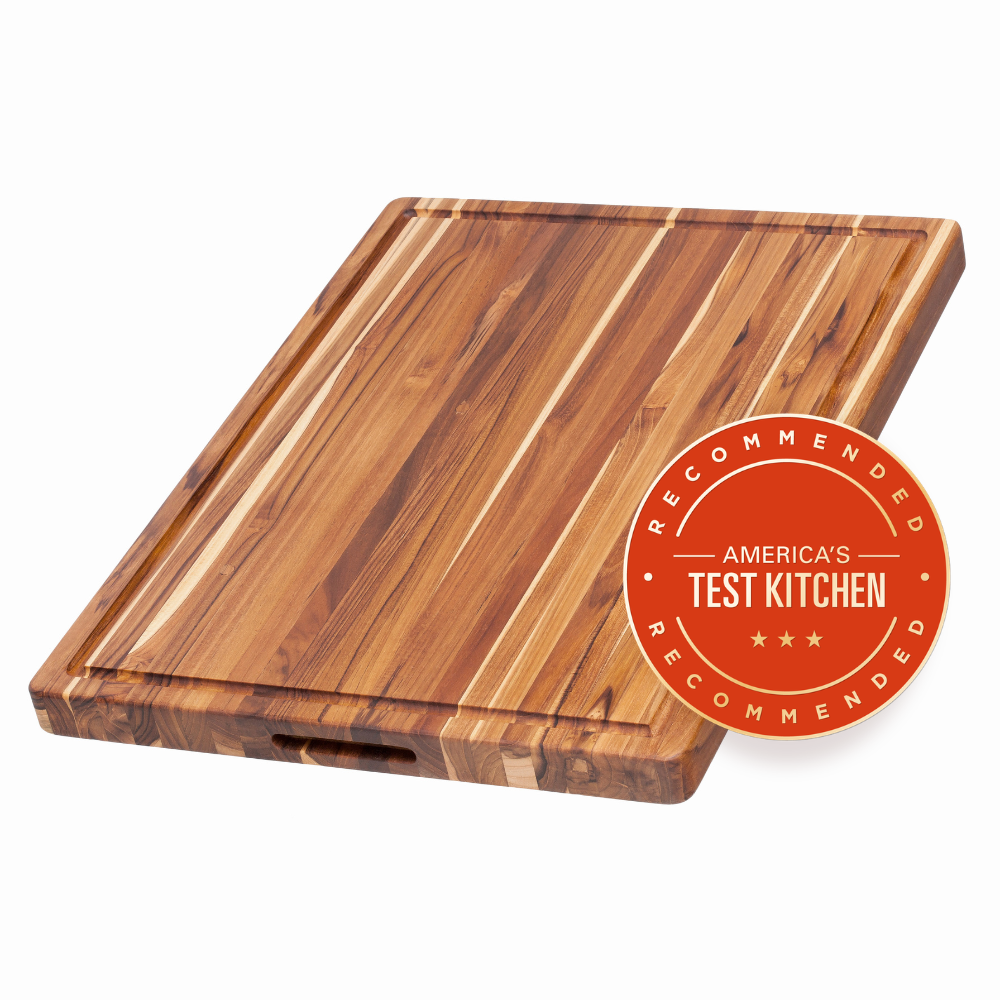 TeakHaus Traditional Carving Board with Juice Canal - 24" x 18"