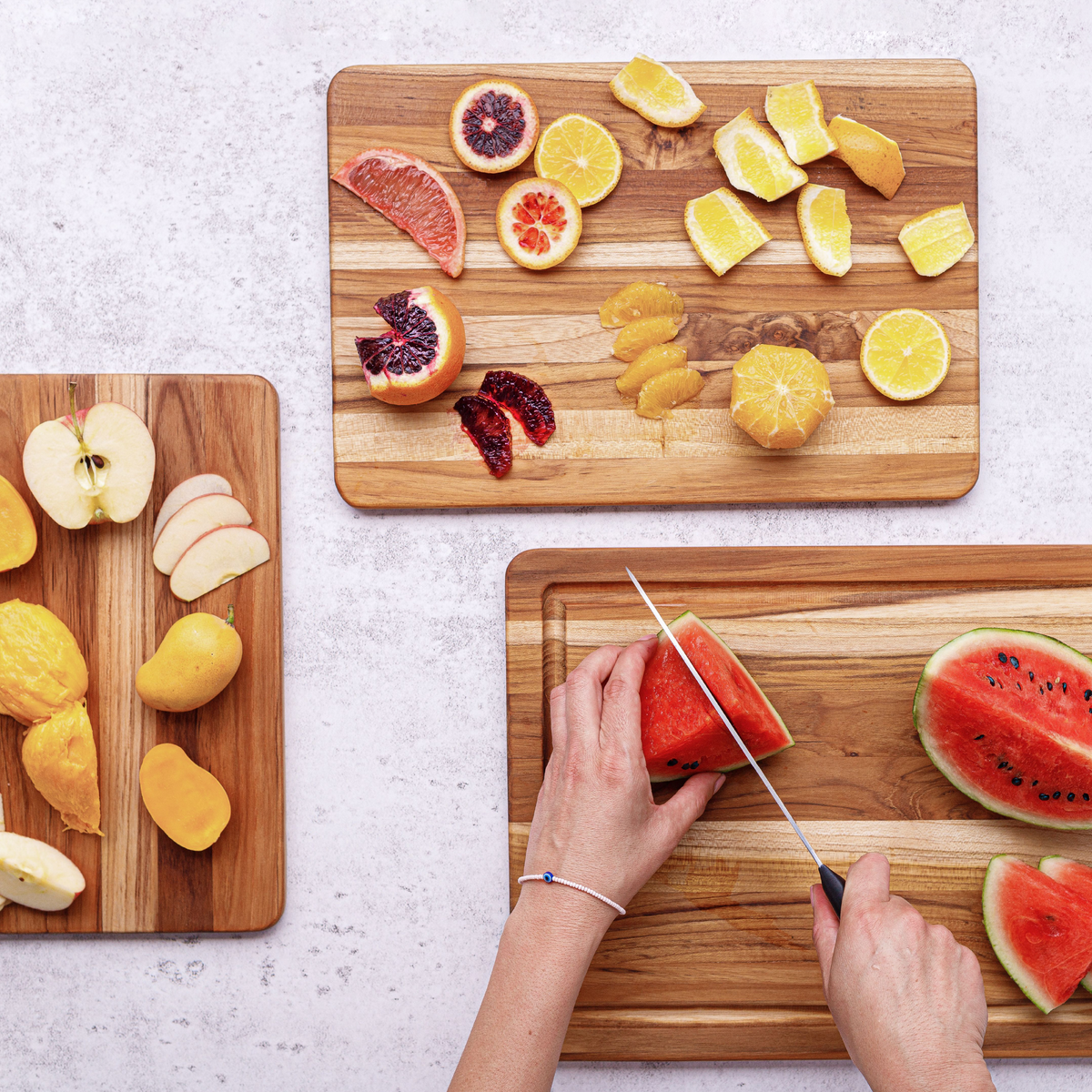 TeakHaus Essential Cutting Board Set - 3 Piece