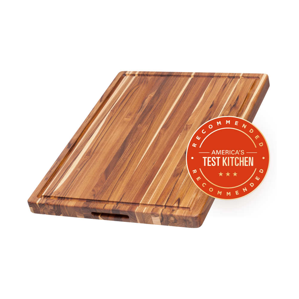 TeakHaus Traditional Carving Board with Juice Canal - 20" x 15"