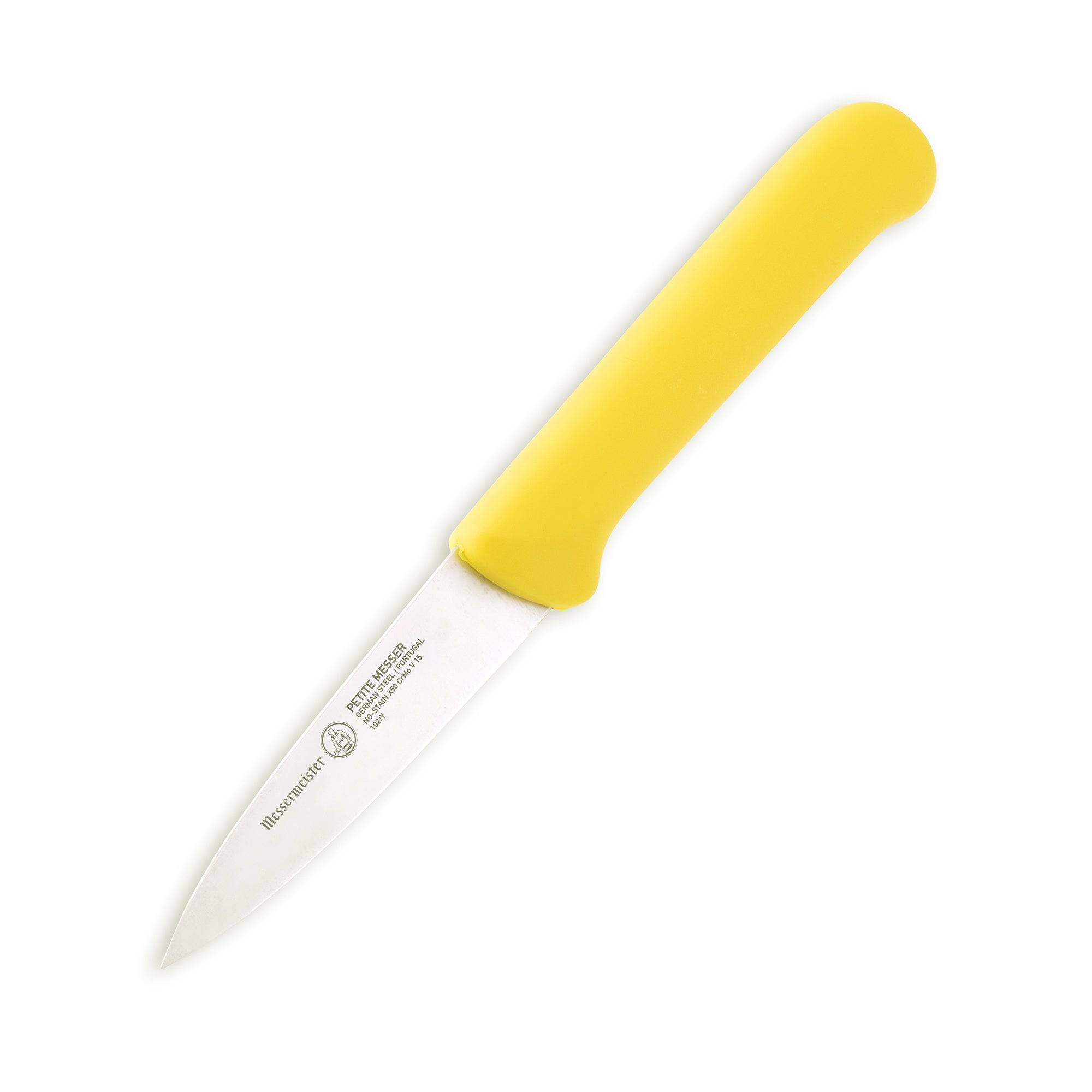 3 Inch Spear Point Parer with Matching Sheath - Yellow