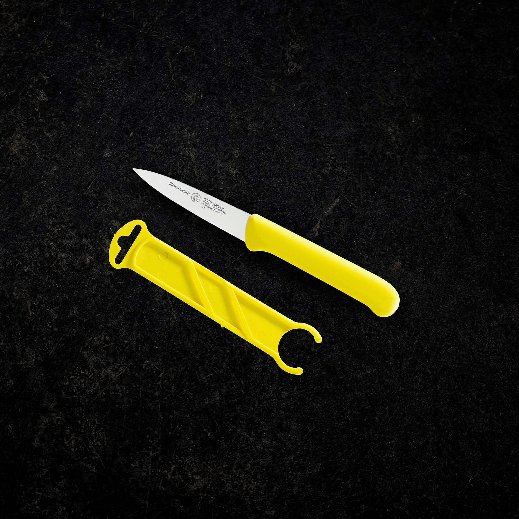 3 Inch Spear Point Parer with Matching Sheath - Yellow
