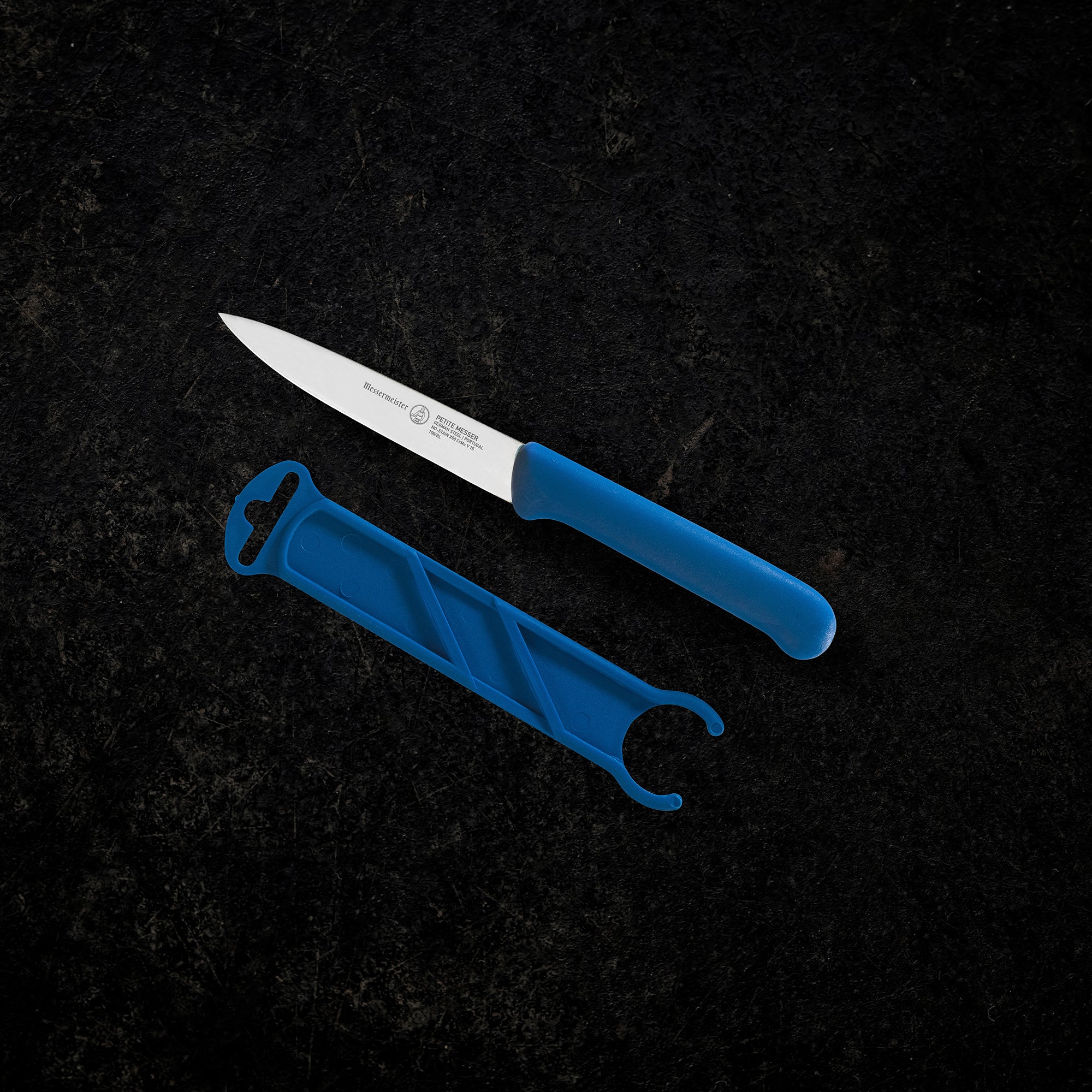 4 Inch Spear Point Parer with Matching Sheath - Blue