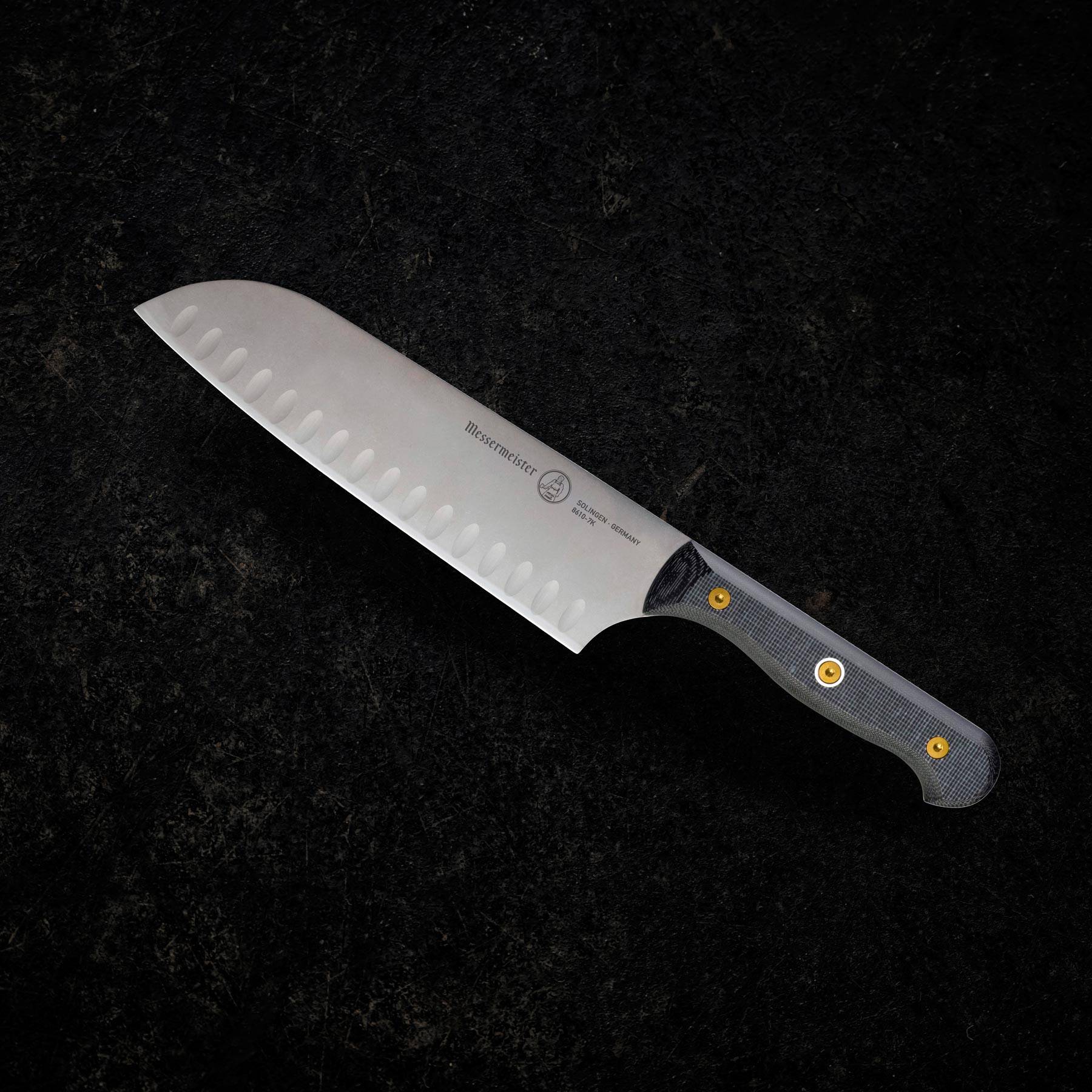 Custom Kullens Santoku Knife - 7" - Messermeister