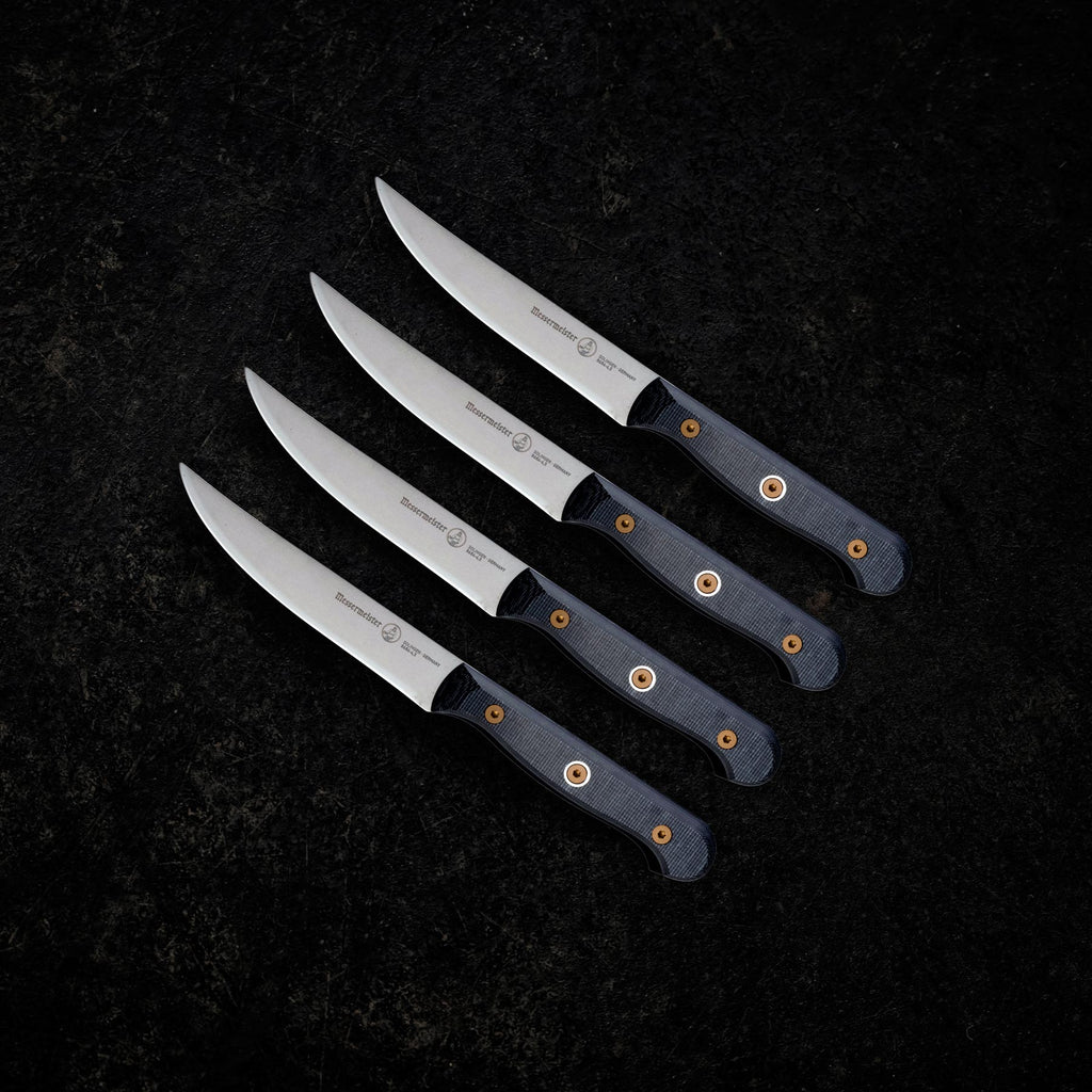 Messermeister Avanta L9684-5-4S, 4-piece steak knife set, silver