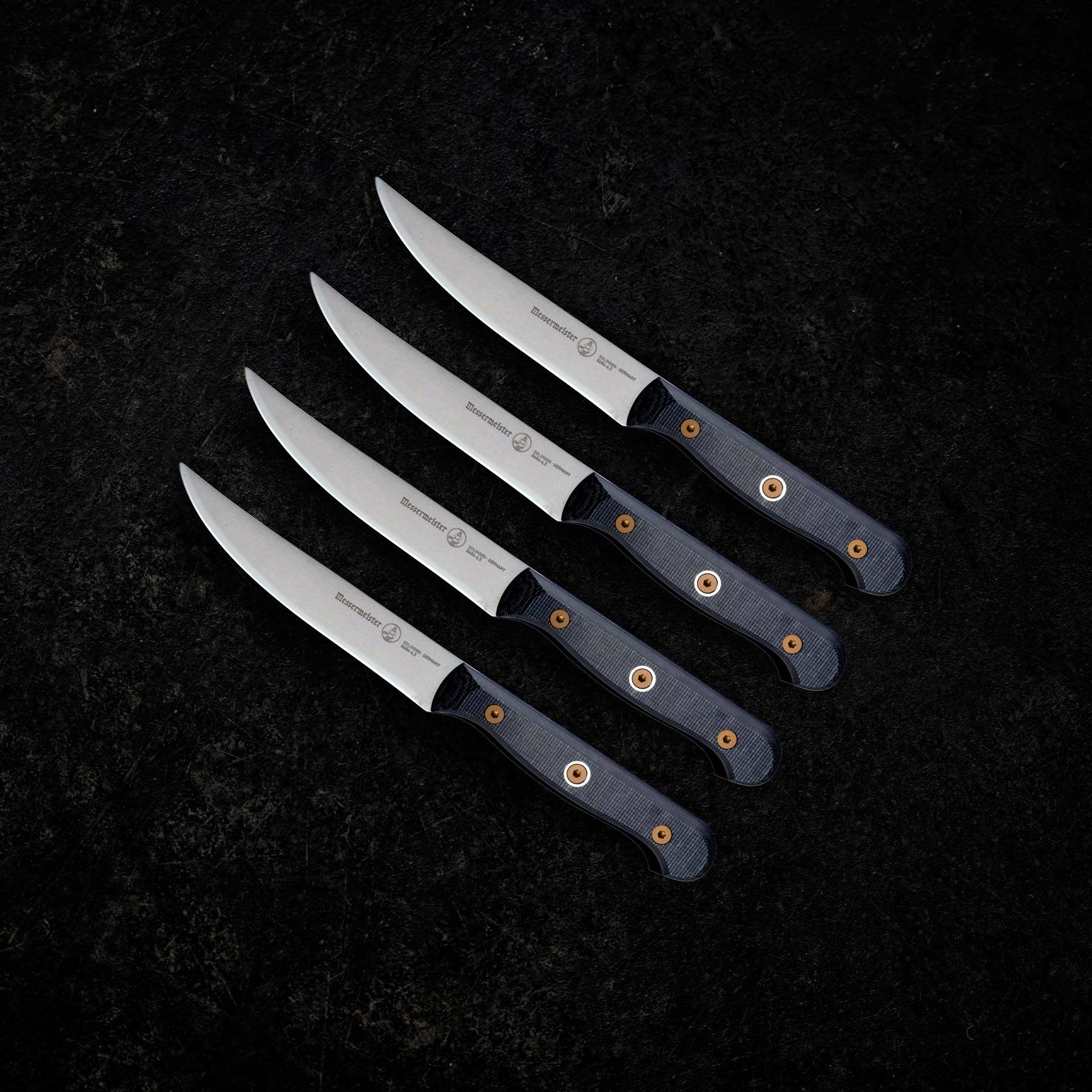 Messermeister 4-Piece Avanta Stainless Fine Edge Steak Knife Set