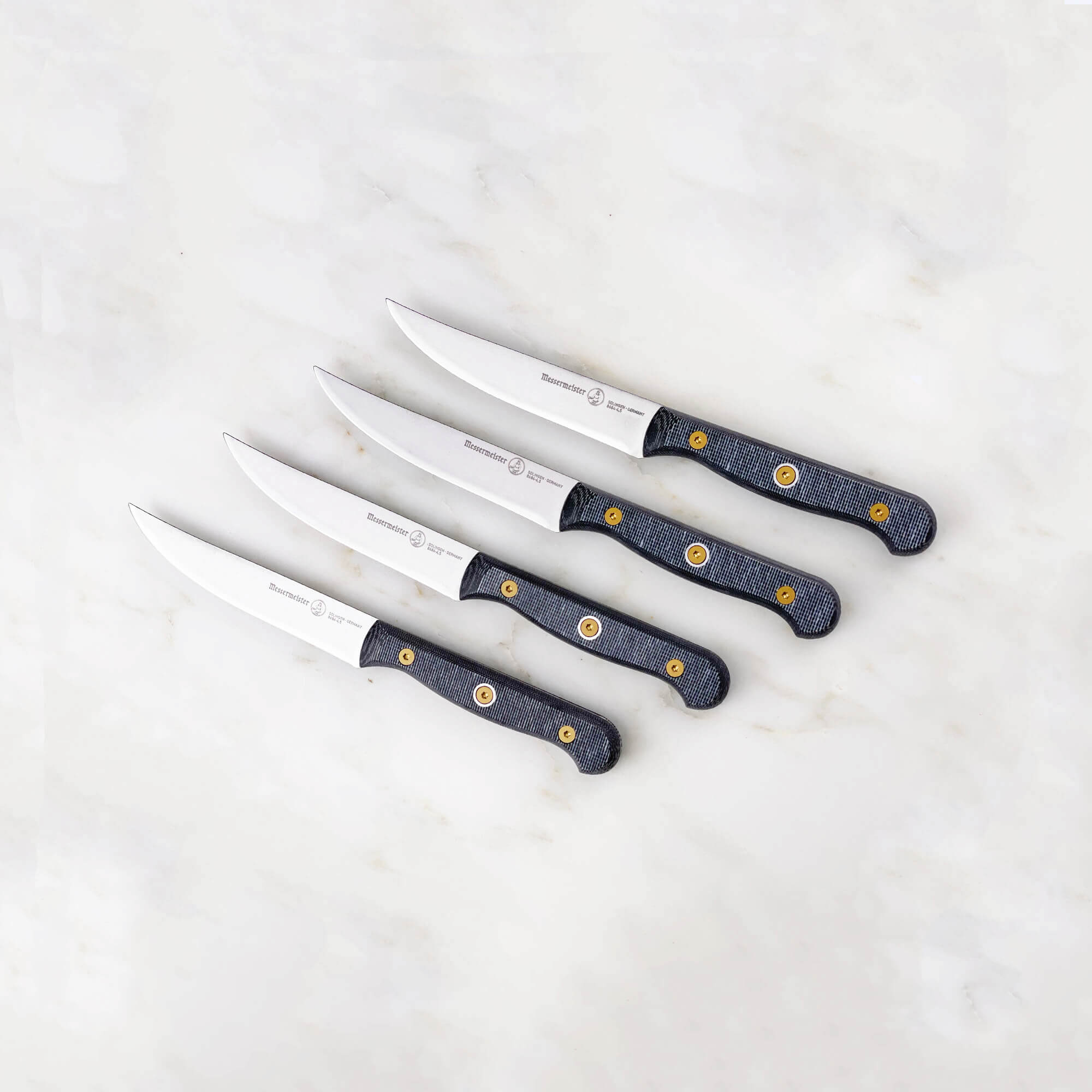 Custom Gold Titanium chef Kitchen knives set Stainless Steel