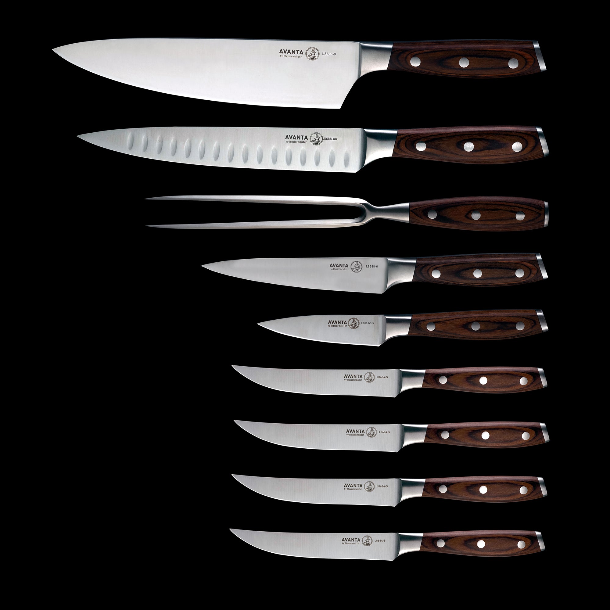 Messermeister Avanta Stainless Steel Cook's Knife Set 6 pc 