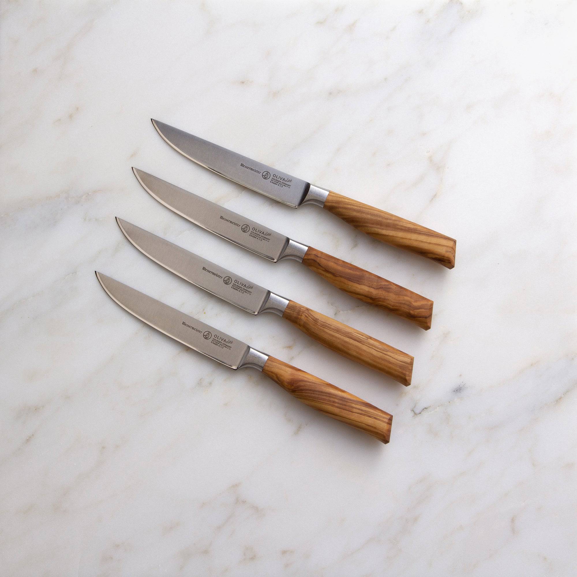 Oliva Elite Fine Edge Steak Knife Set - 4 Piece - Messermeister