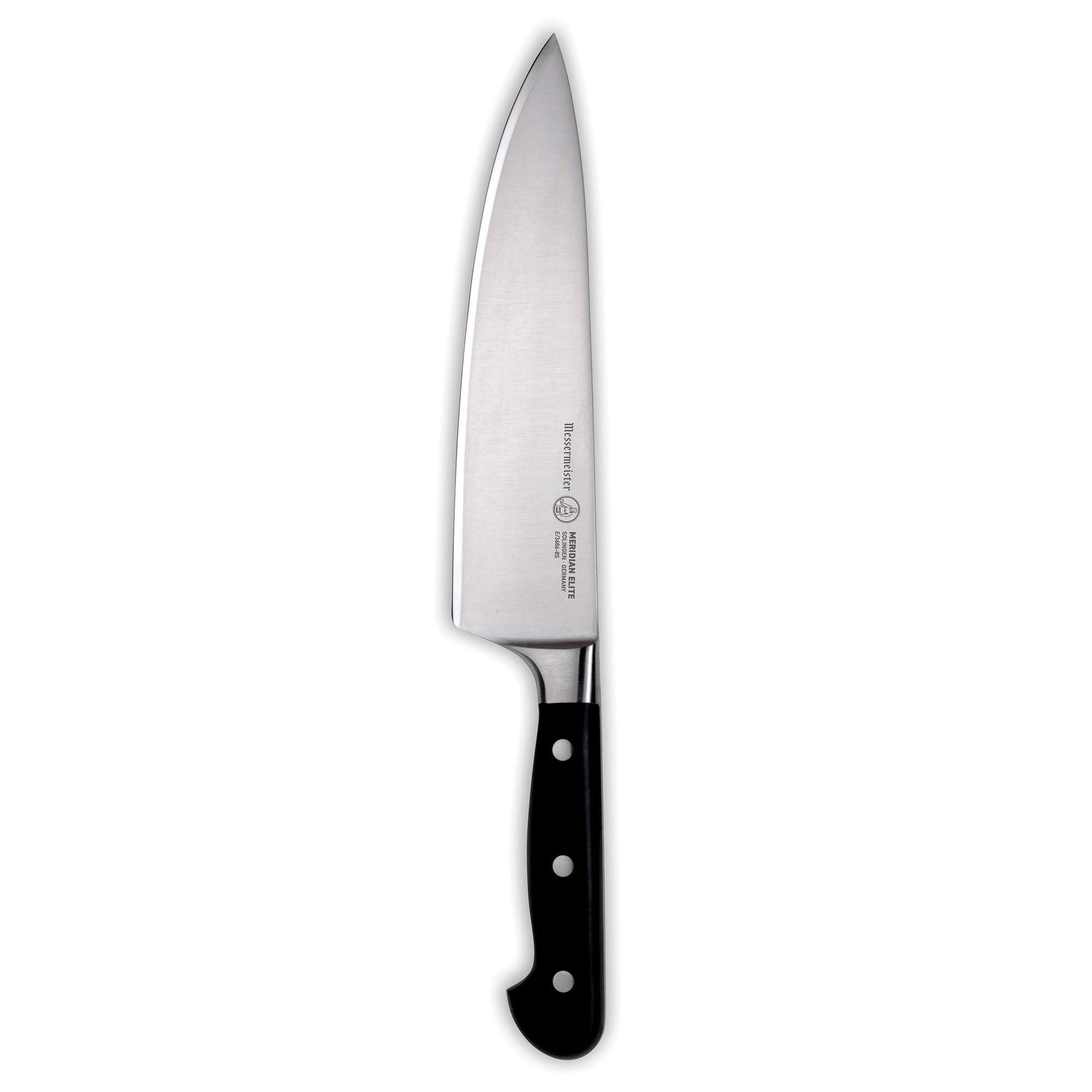 Messermeister Angled Chef's Knife Edge-Guard, 12.5-Inch, Black