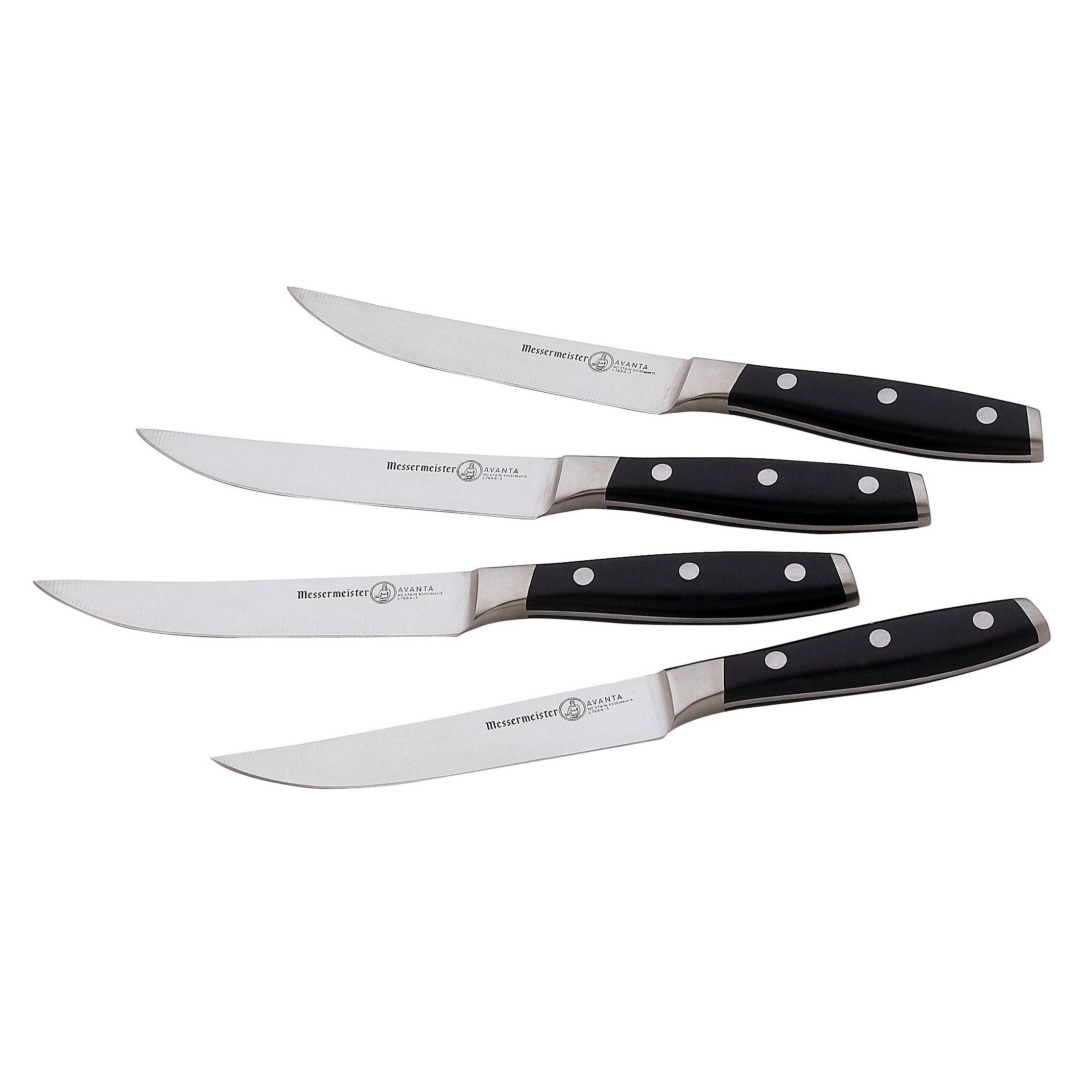 Avanta 4 Piece Fine Edge Steak Knife Set | Messermeister