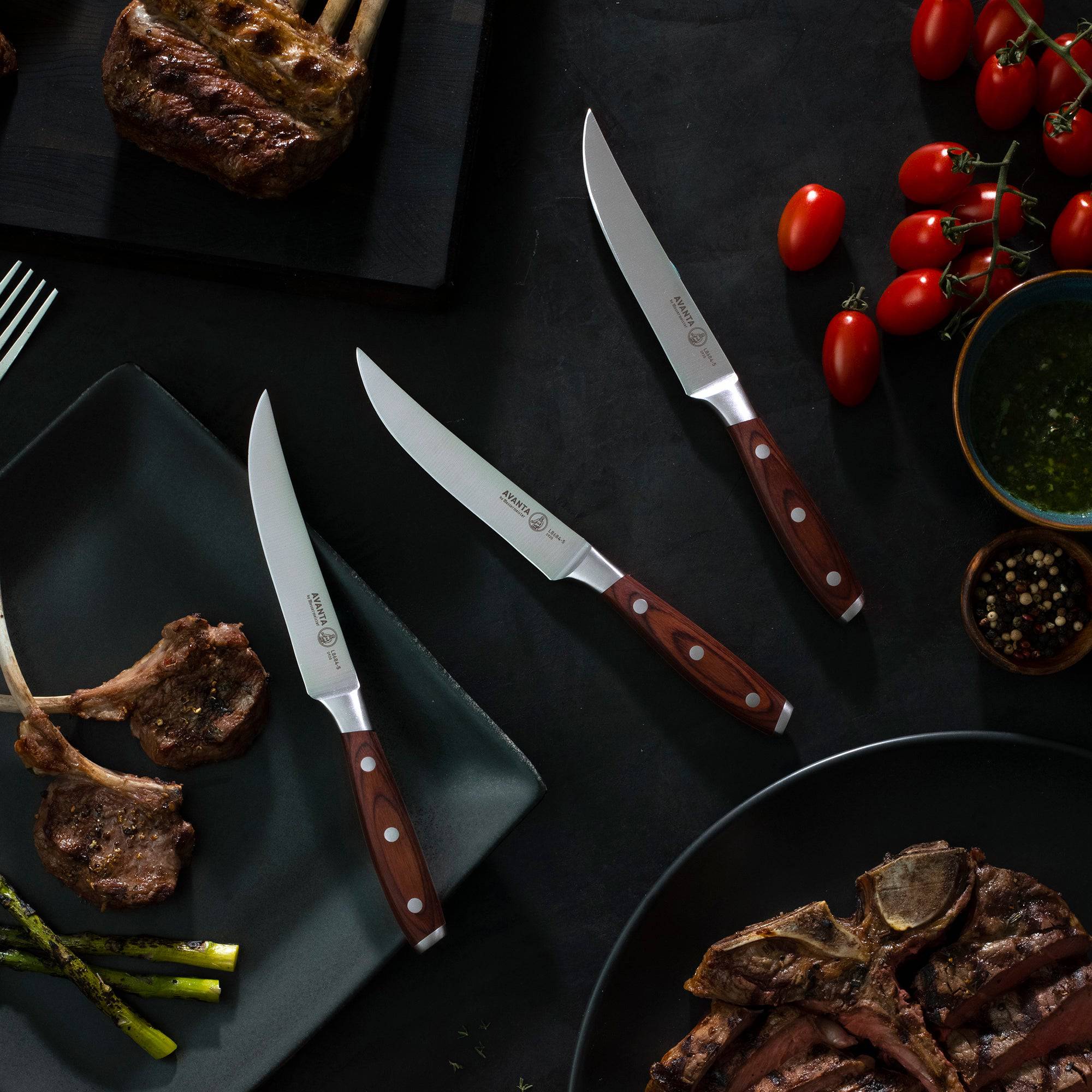 Avanta Pakkawood 4 Piece Steak Knife Set - Messermeister