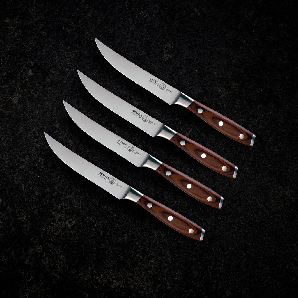 MAD SHARK Steak Knives Set of 8, Premium 4.5-inch Serrated Steak Knife Set,  U