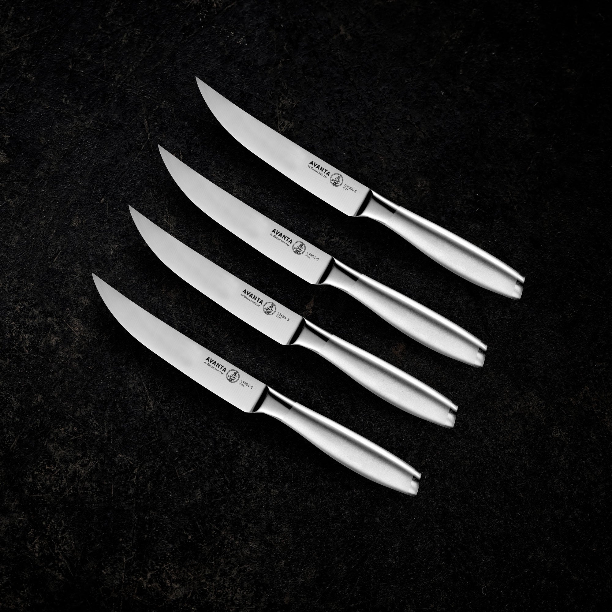 Cuisinart 4 Piece Triple Rivet Steak Knife Set - Black