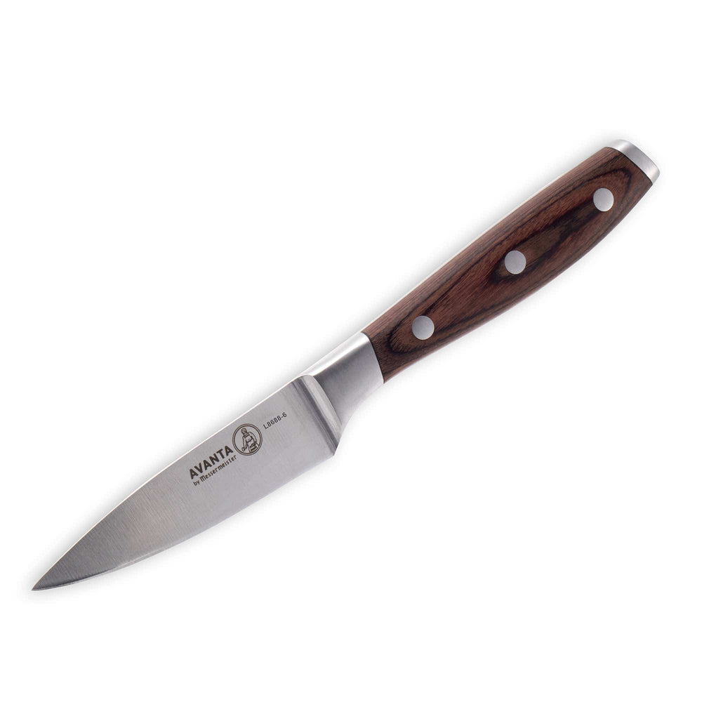 Messermeister Avanta paring knife with pakkawood handle close-up