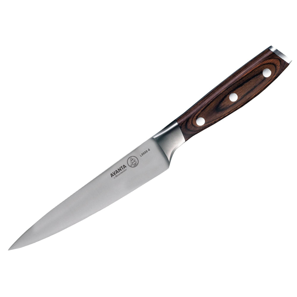 Messermeister Avanta Utility knife with stainless steel blade and pakkawood handle