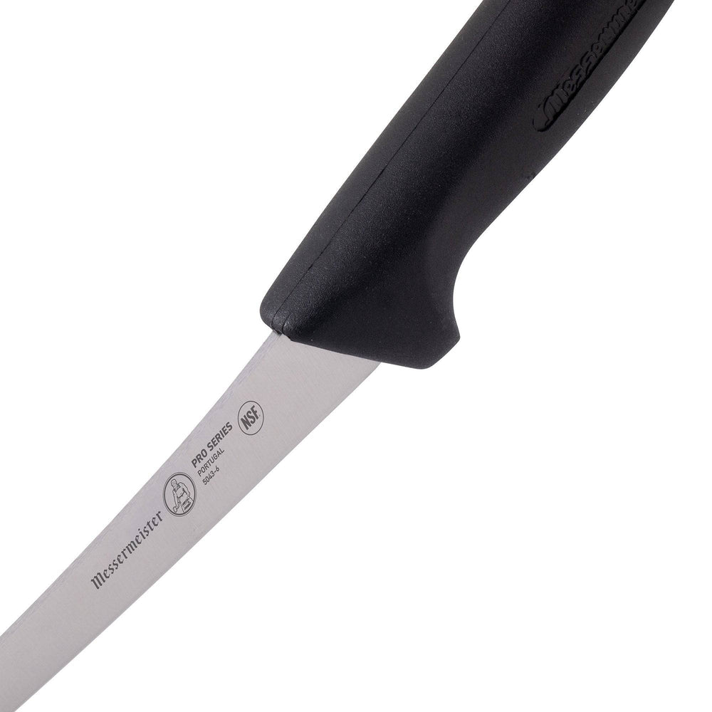 Messermeister Pro Series Semi-Flex Curved Boning Knife - 6" - Made in Portugal - PolyFibre TPE Handle - X50 Steel