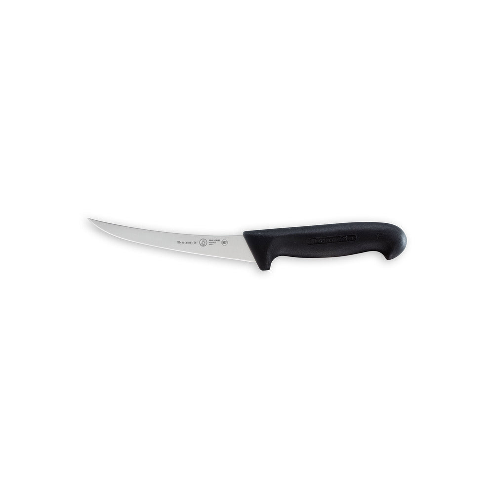 Messermeister Pro Series Semi-Flex Curved Boning Knife - 6" - Made in Portugal - PolyFibre TPE Handle - X50 Steel
