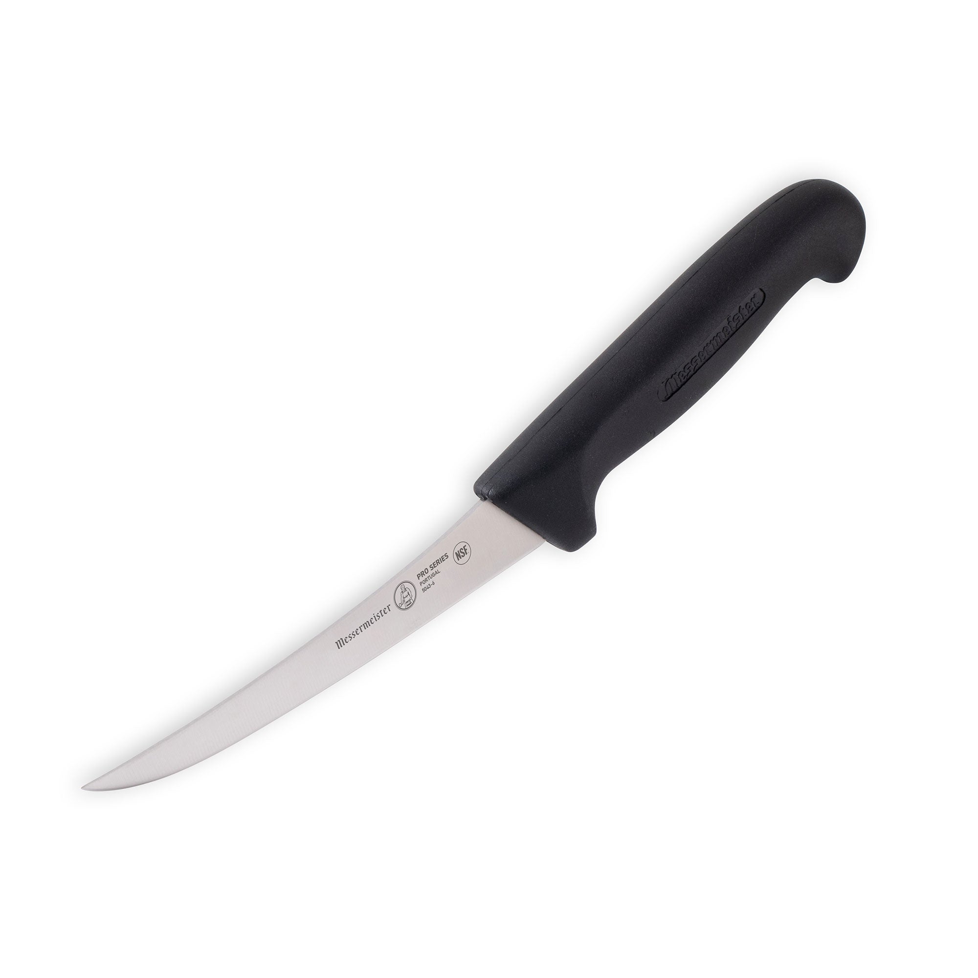 Messermeister Pro Series Semi-Flex Curved Boning Knife - 6" - Made in Portugal - PolyFibre TPE Handle - X50 Steel