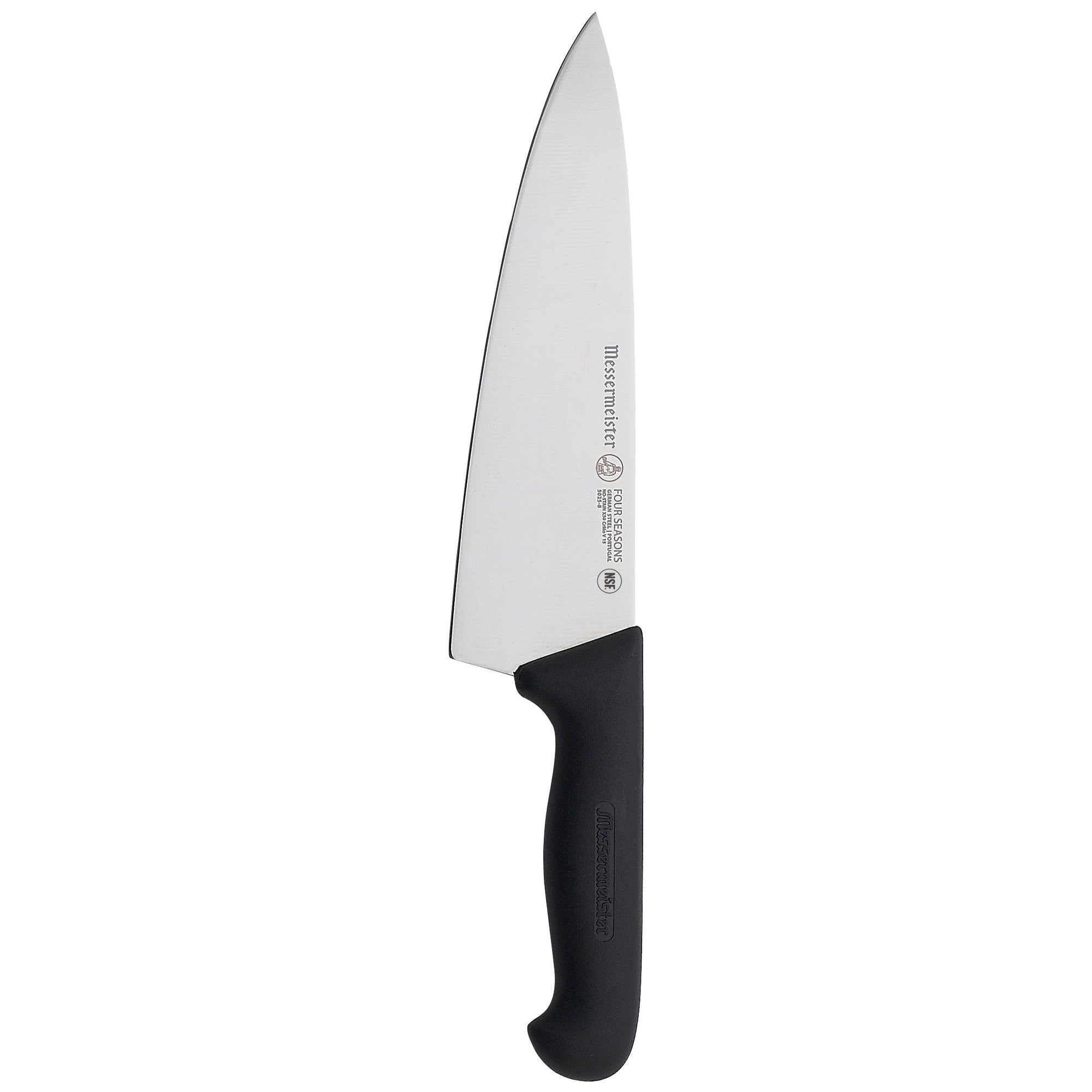 Messermeister Pro Series Wide Chef's Knife - 8" - Made in Portugal - 
PolyFibre TPE Handle - X50 Steel