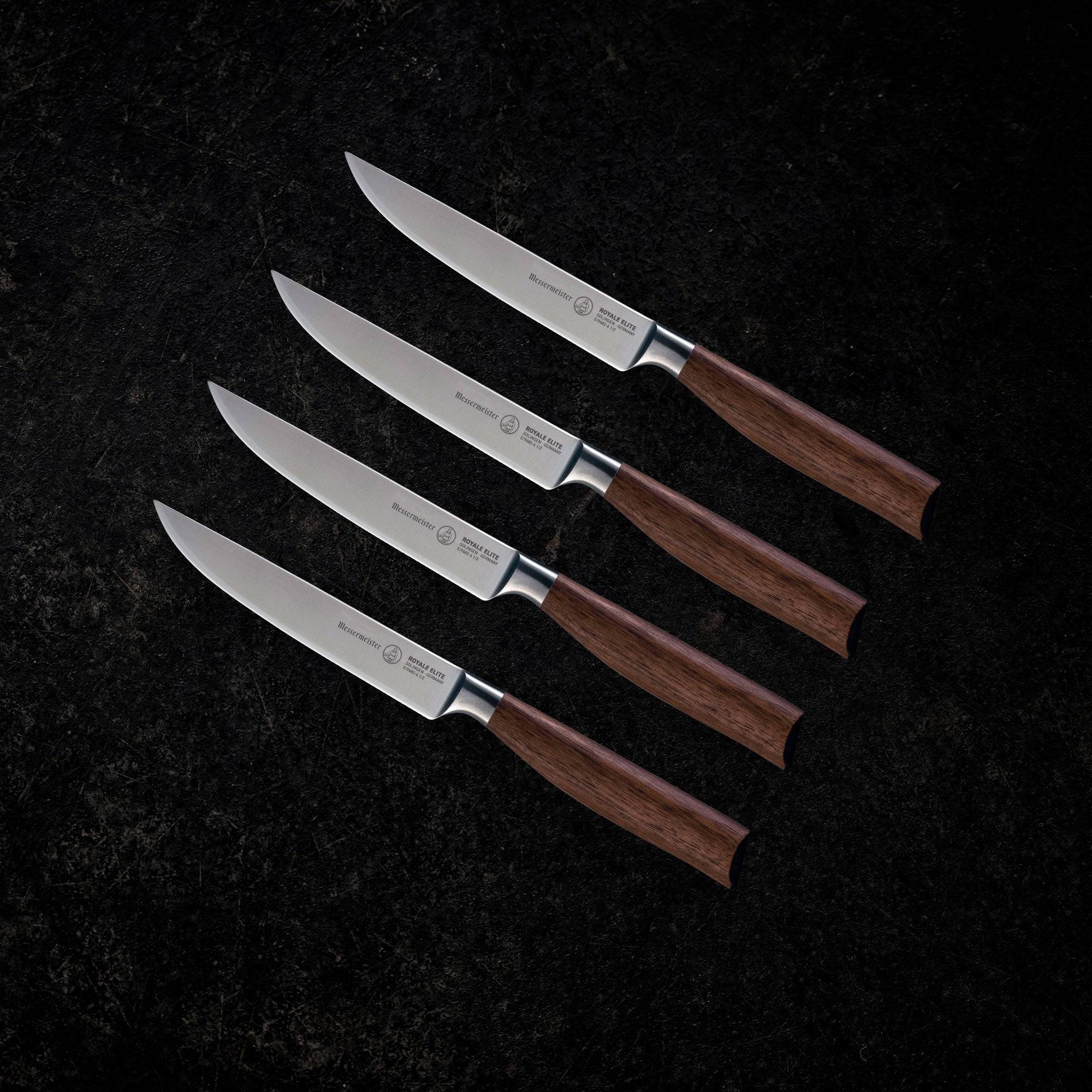 Messermeister Royale Elite 4-Piece Fine-Edge Steak Knife Set