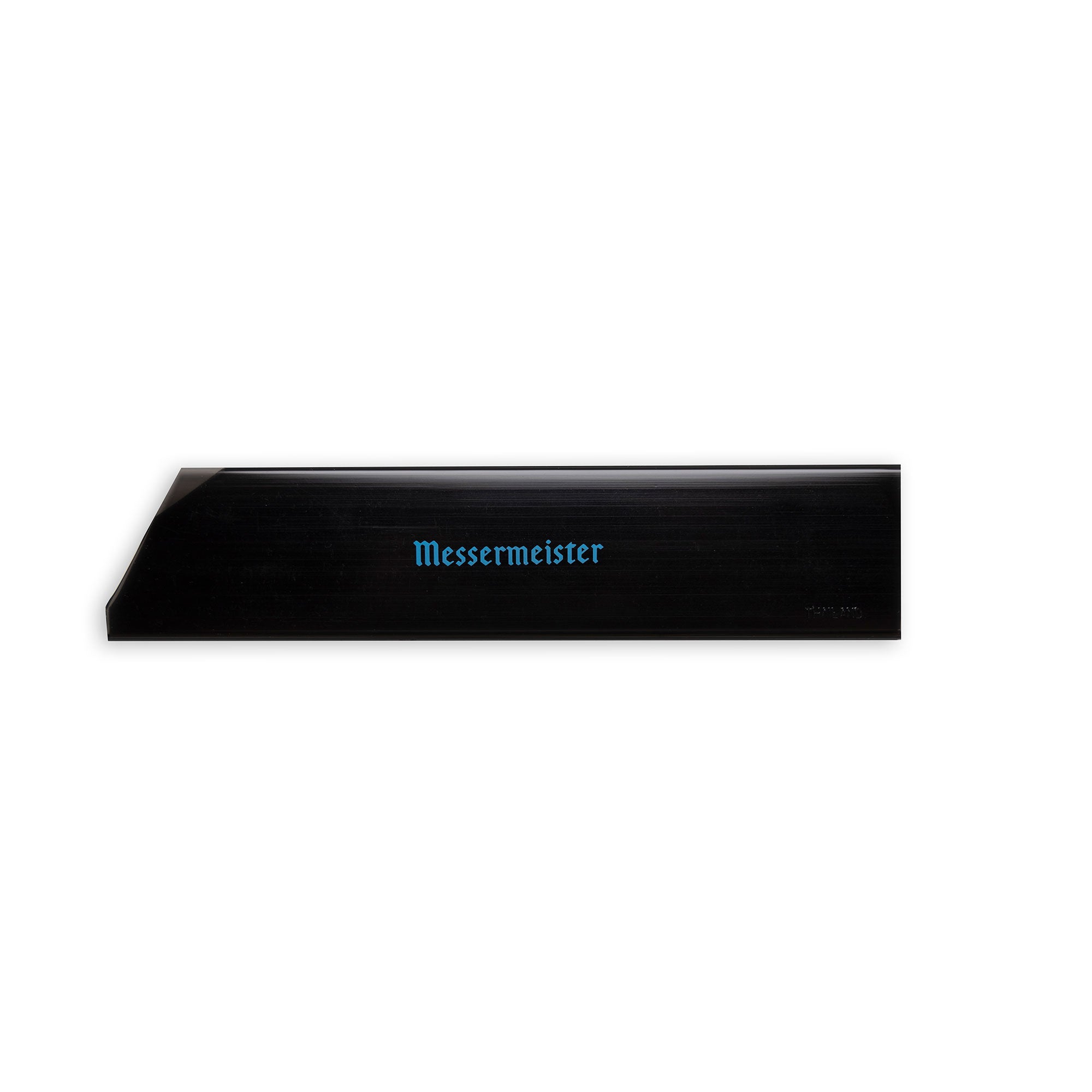 Edge Guard in black with blue writing "Messermeister"