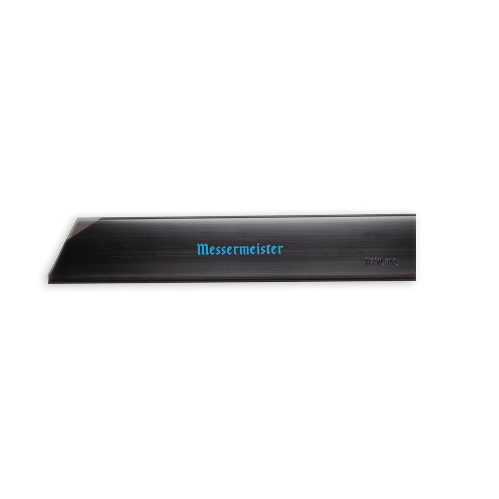 Edge Guard in black with blue writing "Messermeister"
