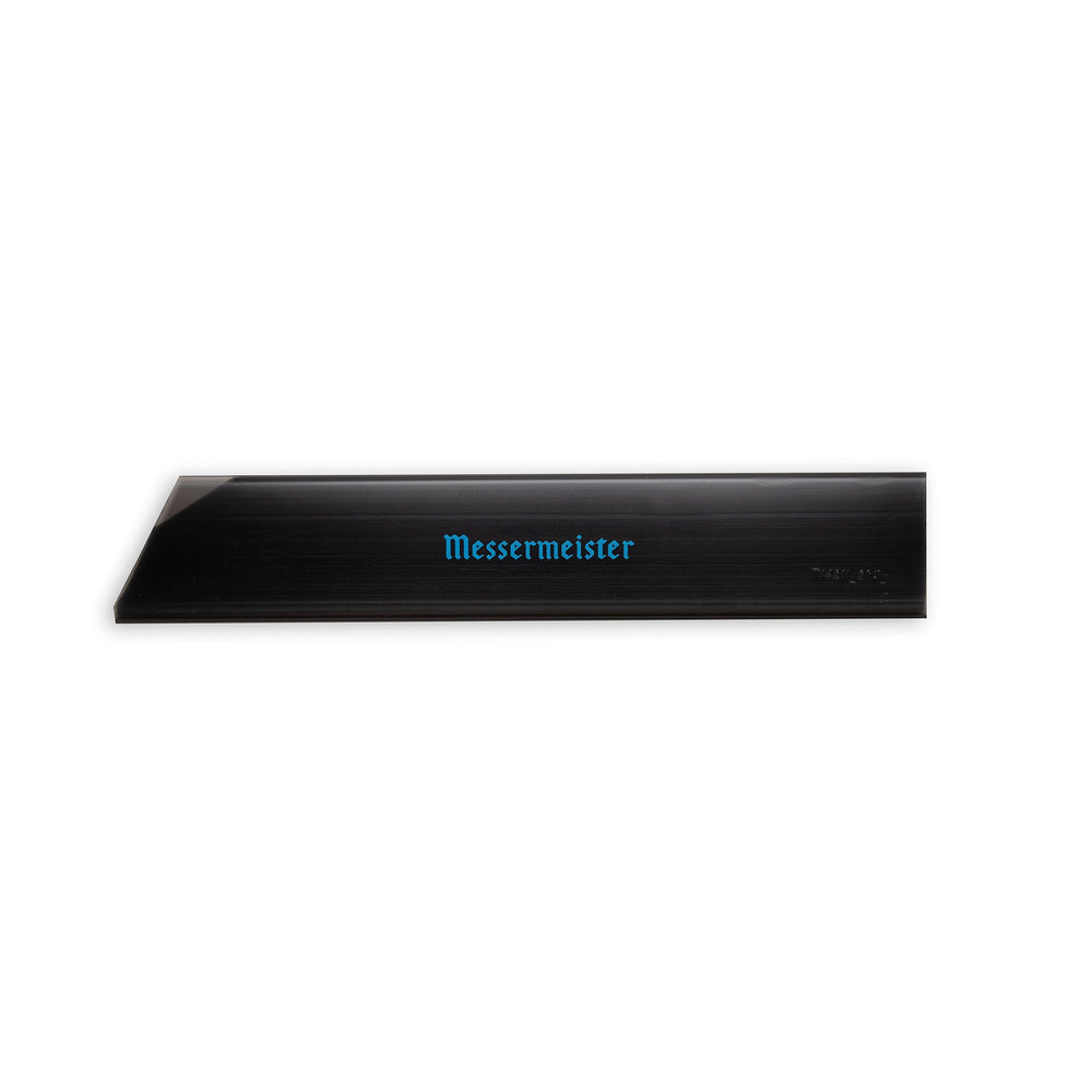 Edge Guard in black with blue writing "Messermeister"